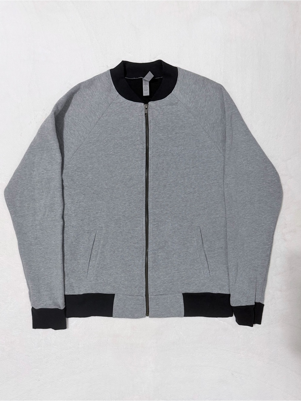 Next Level Apparel Black and Gray Zip Pullover